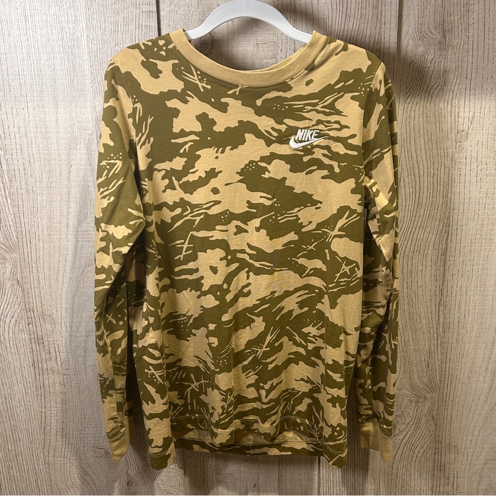 Nike Kids Long Sleeve Camo Tee